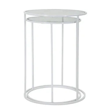 Stoliki WHITE HARTS Para 43 Ø x 60 - 38 x 55 cm